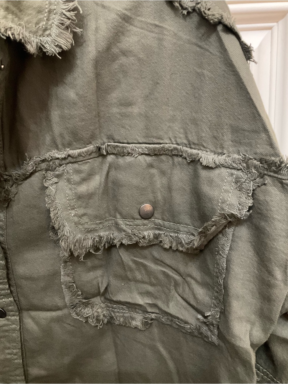 NWT Elan Devan Rock & Roll Oversized Jacket Olive XS New - Picture 4 of 10